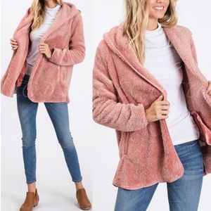 Soft Teddy Bear Fleece Jacket/Cardigan Hoodie